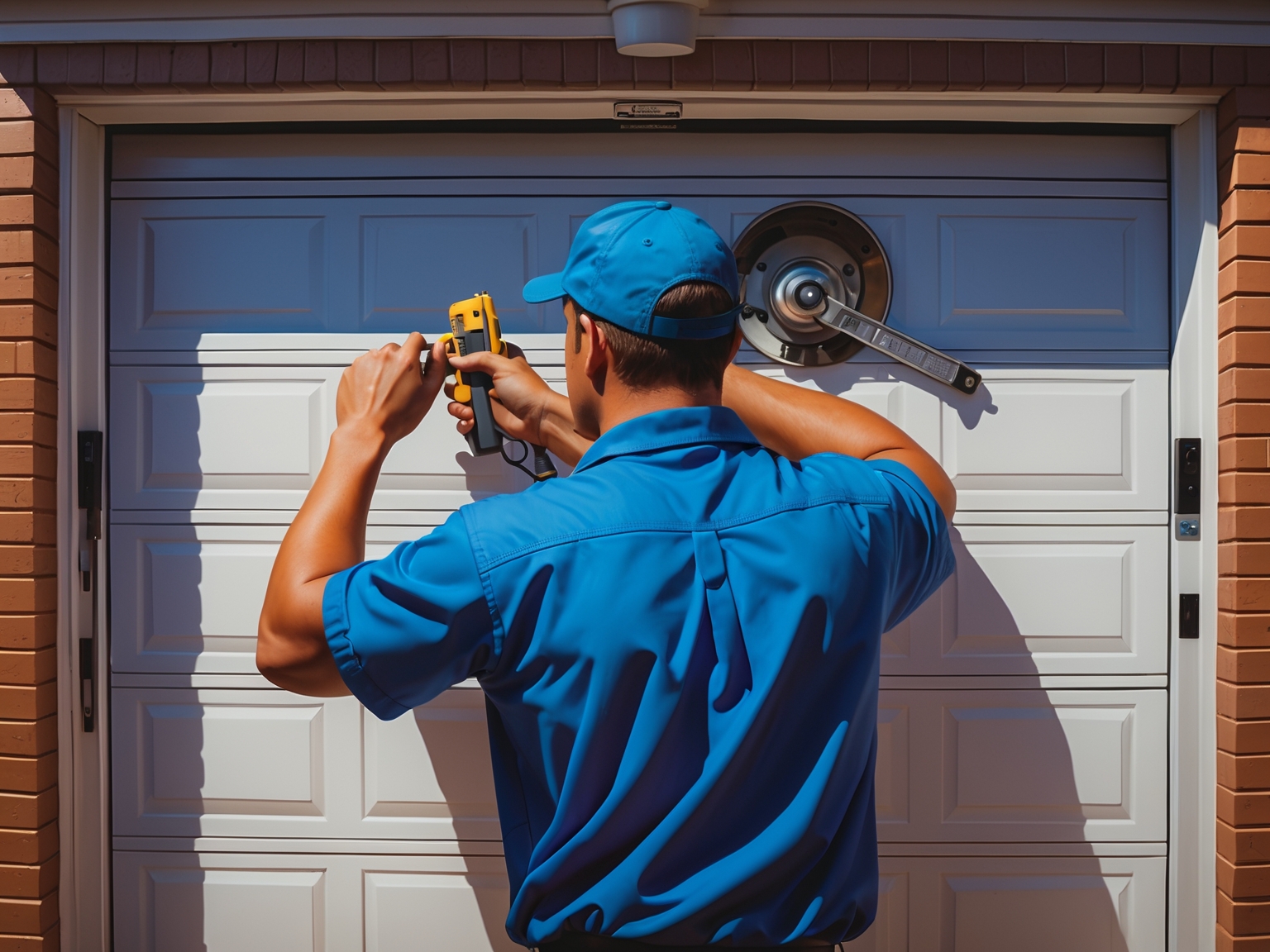 Emergency Garage Door Service Cedar Park Texas technician repairing door
