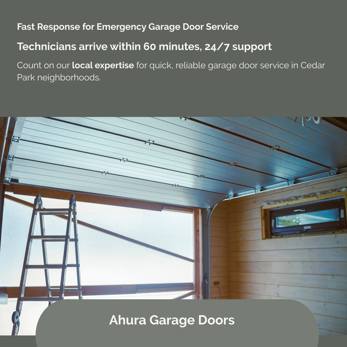 Emergency Garage Door Service Cedar Park Texas service vehicle ready