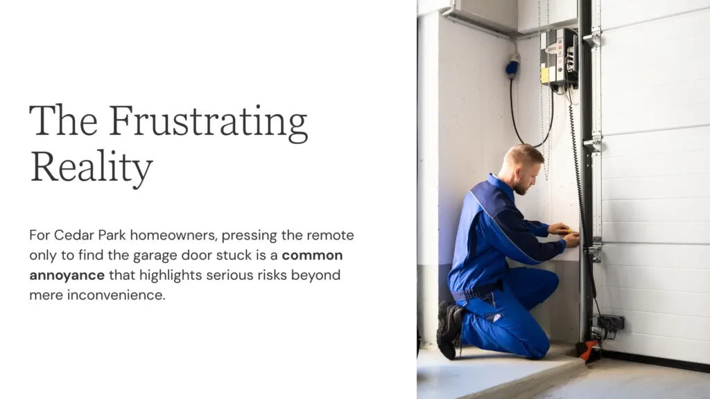 Avoid DIY mistakes and call a garage door opener repair service for safety.