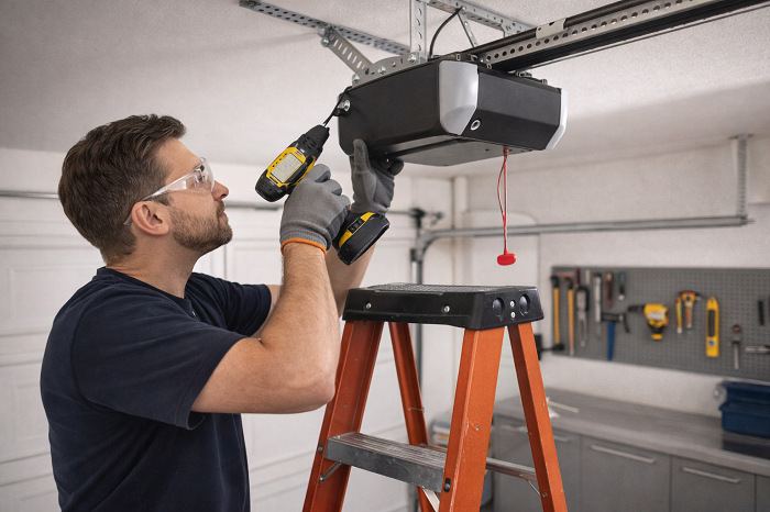 DIY garage door opener installation